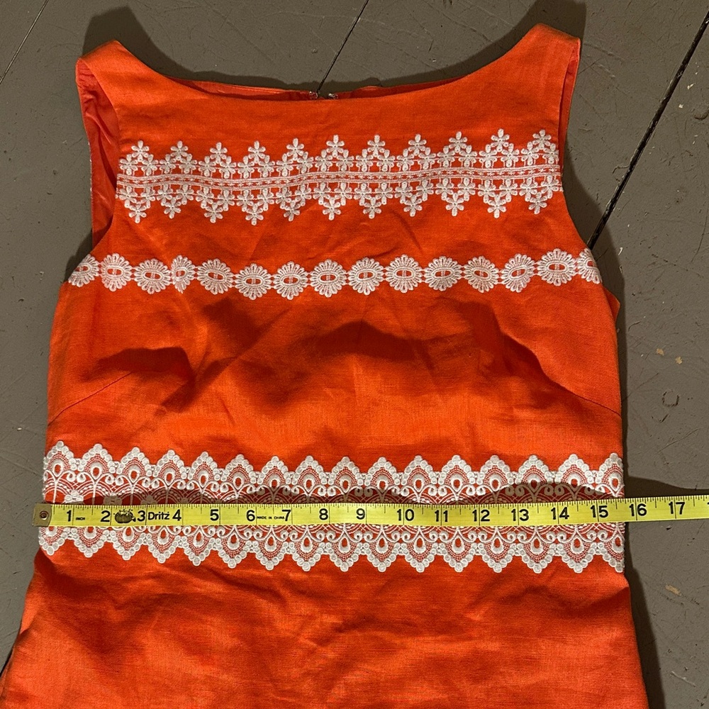 Mod Linen Boatneck Sleeveless Mini Dress - Picture 6 of 9